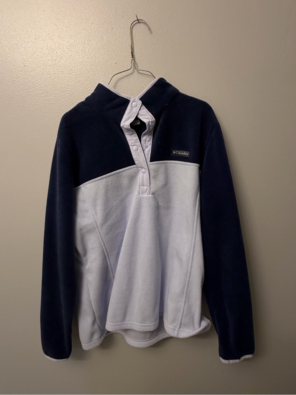 Columbia Navy & Light Gray Snap-Front Fleece Pullover